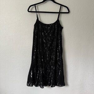 Needle & Thread Beaded Mini Black Dress, 4